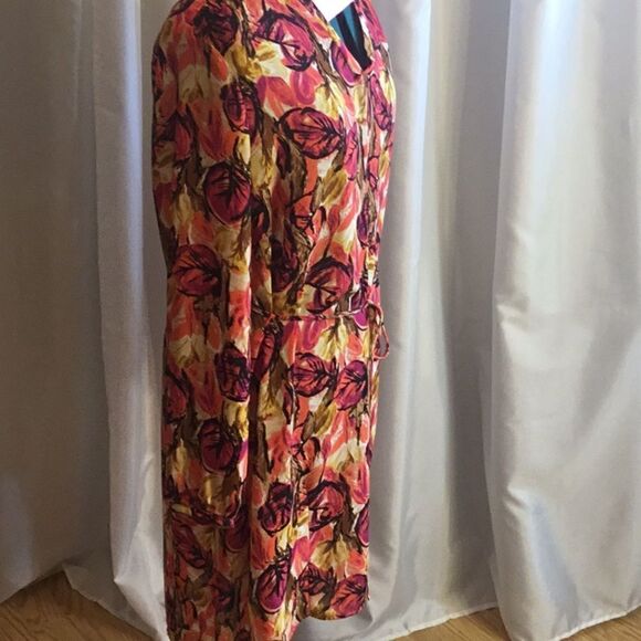 NWOT long sleeved lightweight dress in bold colors in size 12 by WORTHINGTON - Picture 6 of 13